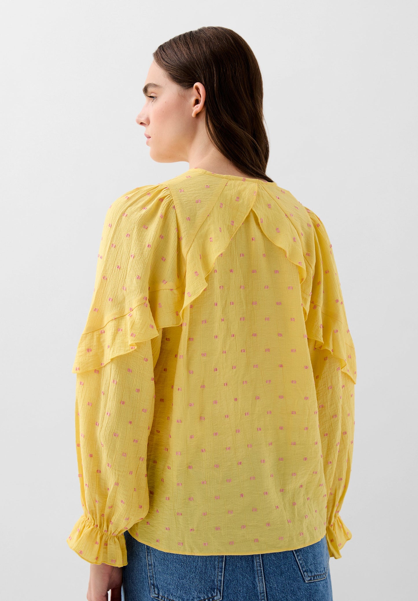 BLUSA VOLANTES DETALLES LÚREX