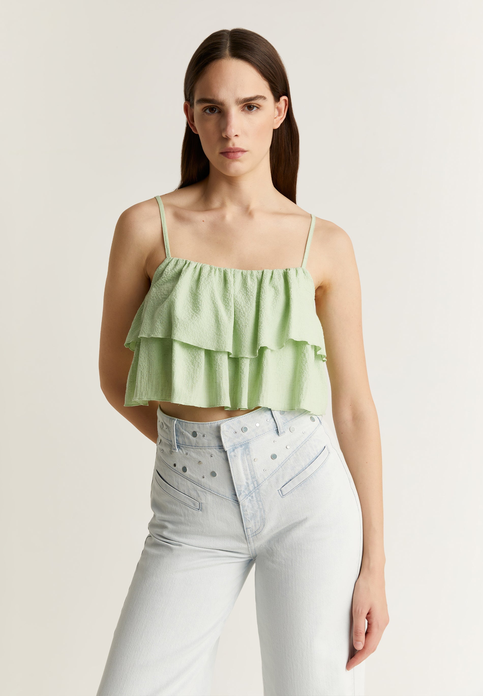 TOP CROPPED VOLANTES