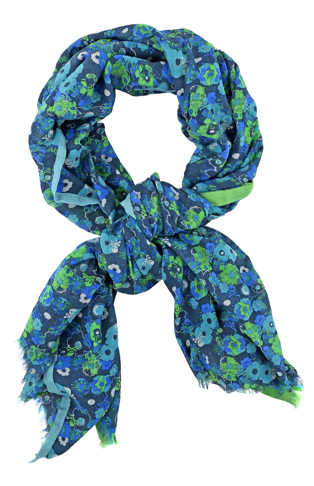 FLOWERS PASHMINA INDIGO