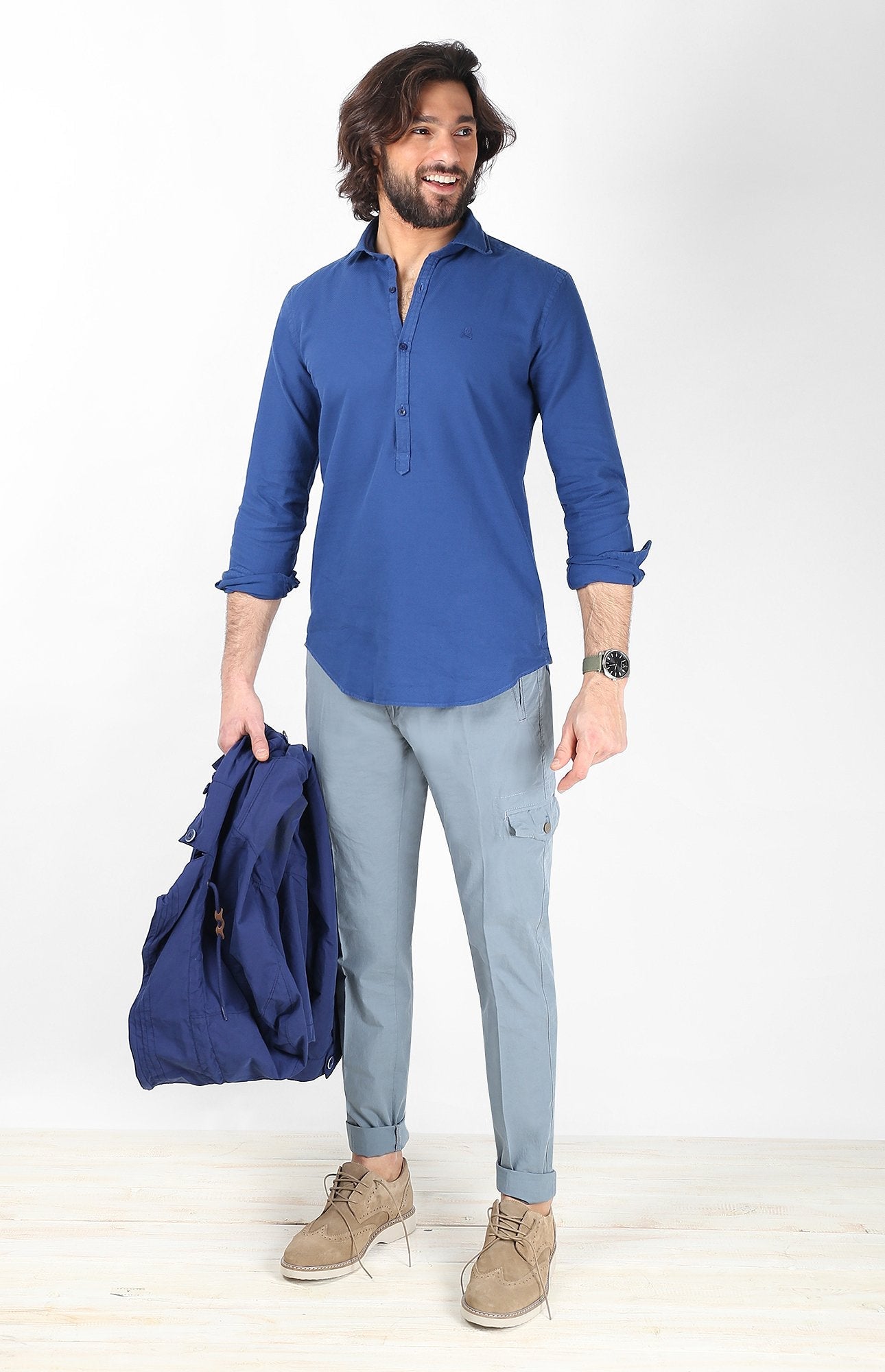 POPELIN CARGO PANT SKYBLUE