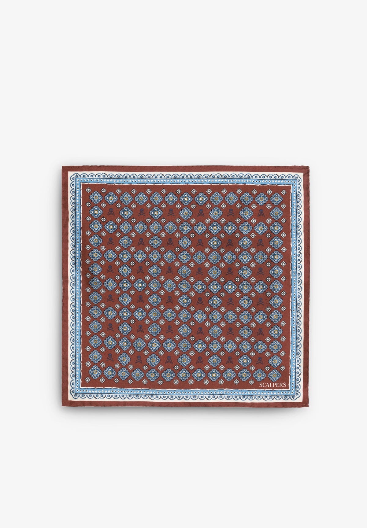 PAÑUELO SEDA ESTAMPADO CALAVERA