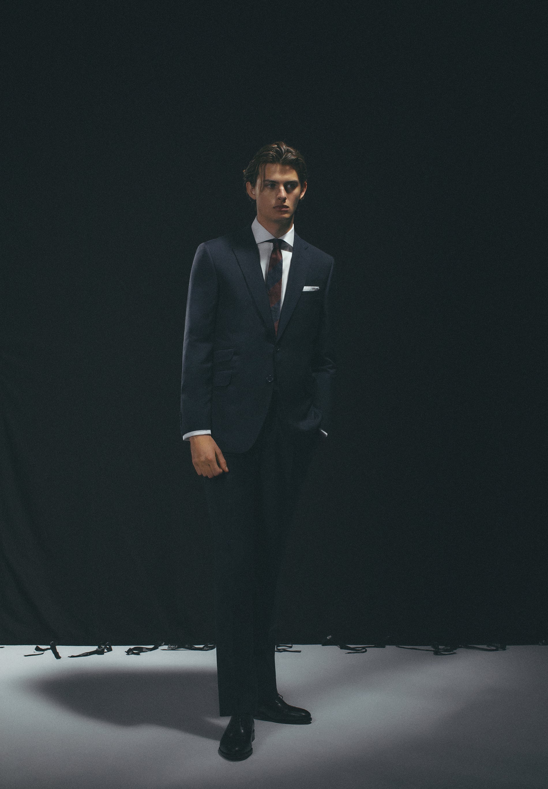 TRAJE ESTRUCTURA AZUL MARINO LANA