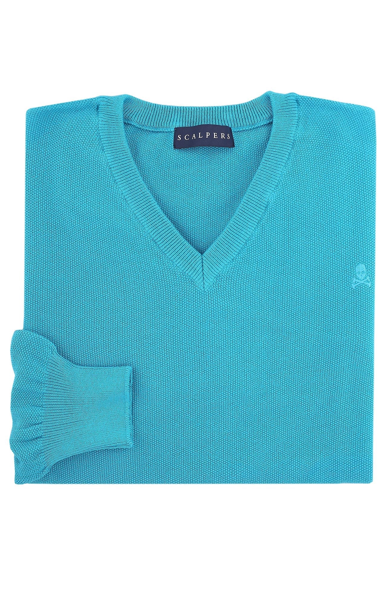 STRUCTURE V NECK TURQUOISE