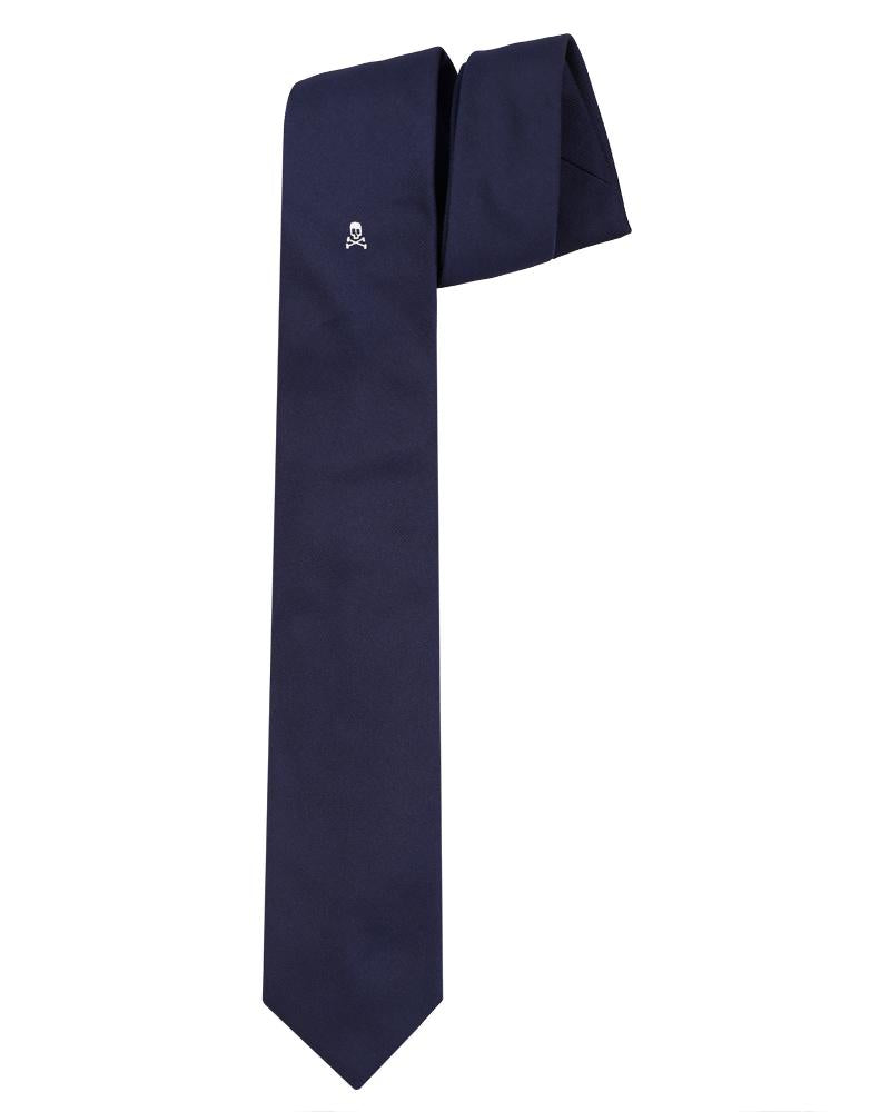 ONLY SKULL TIE NAVY
