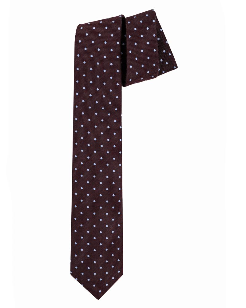 POIS WOOL TIE BOURDEAUX