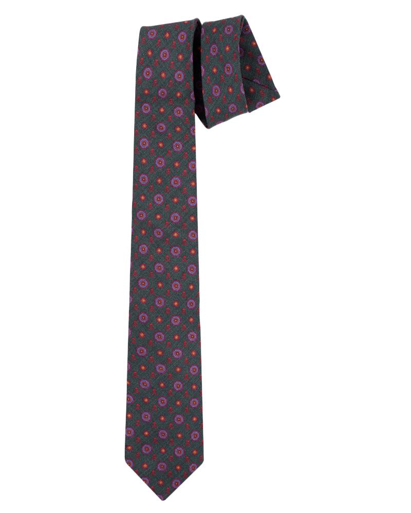 MED AND SKULL TIE  GREEN