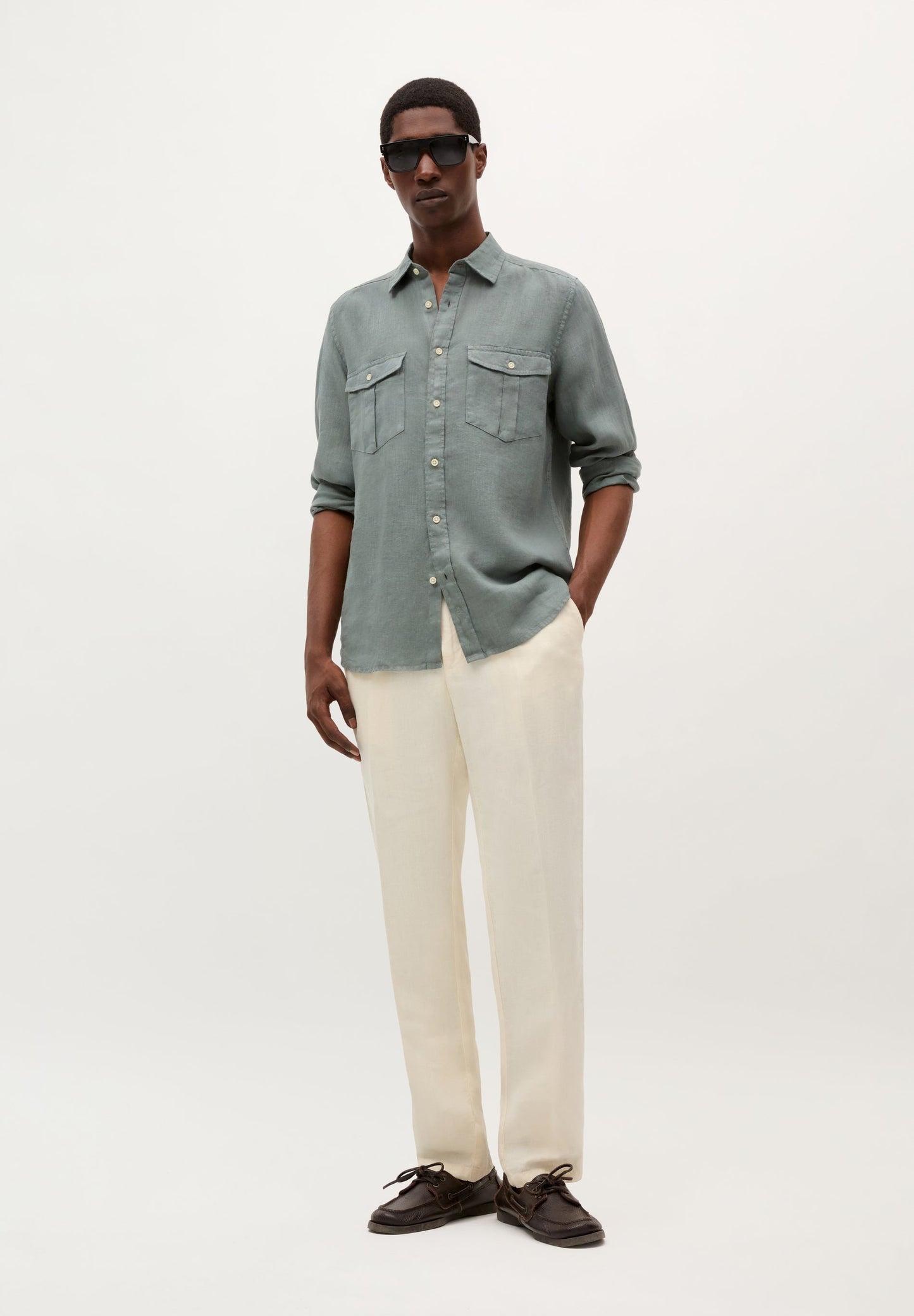 CAMISA BOLSILLOS LINO