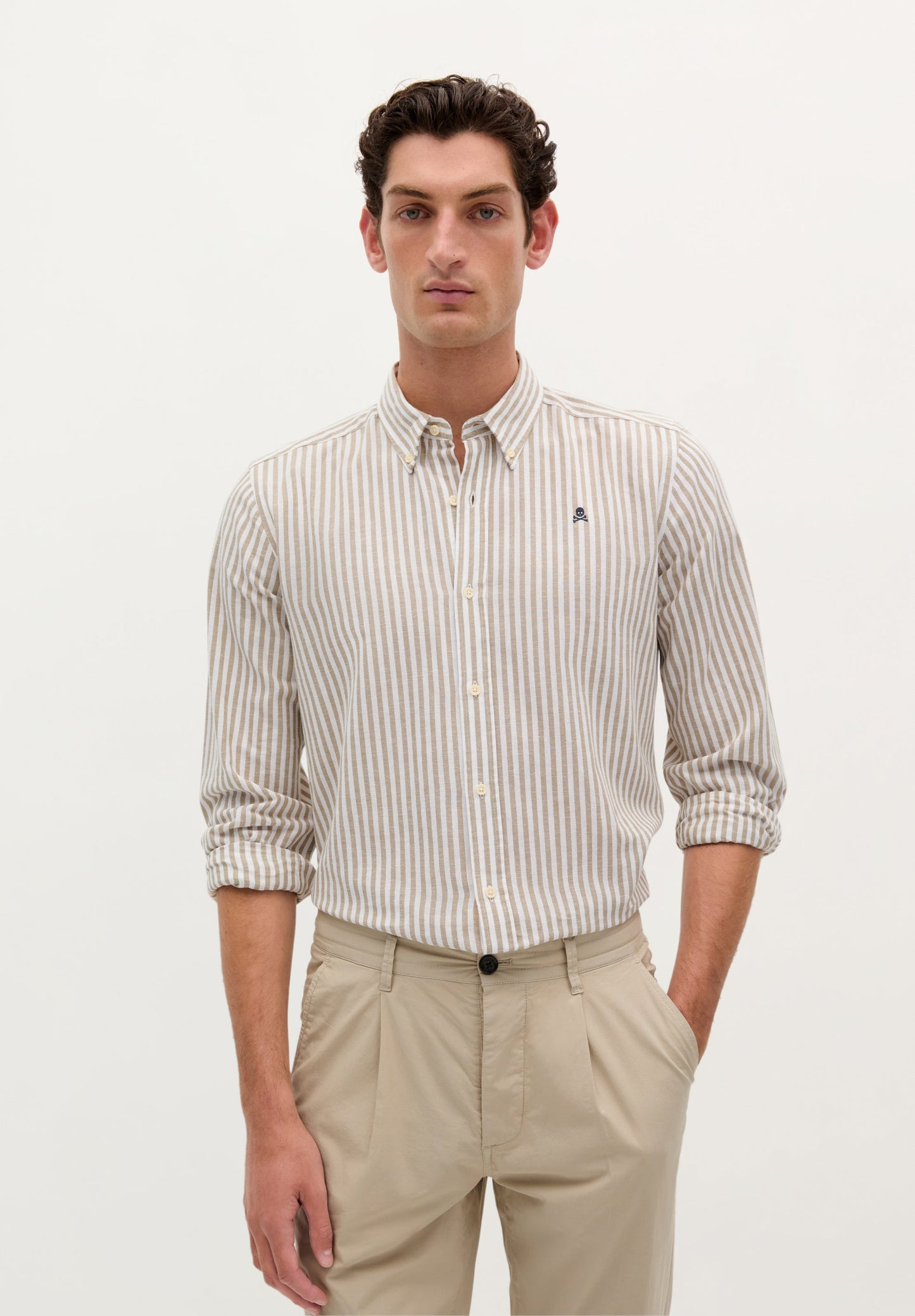 CAMISA RAYAS CUELLO BOTONES