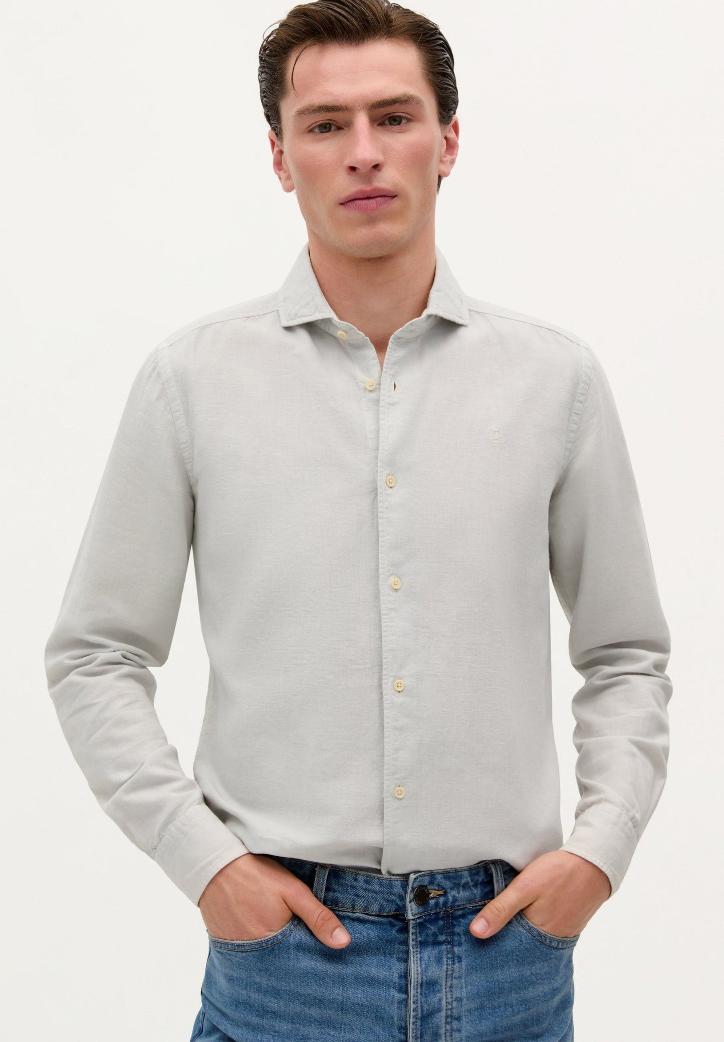 CAMISA LINO CALAVERA