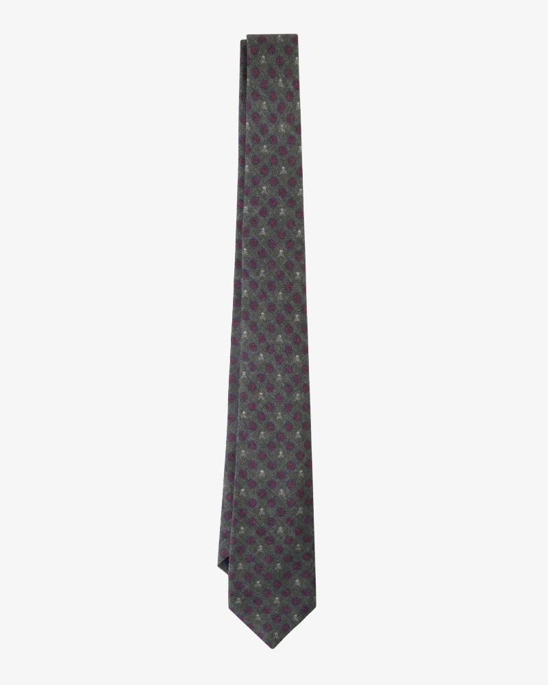 SKULL SQUARE TIE GREEN