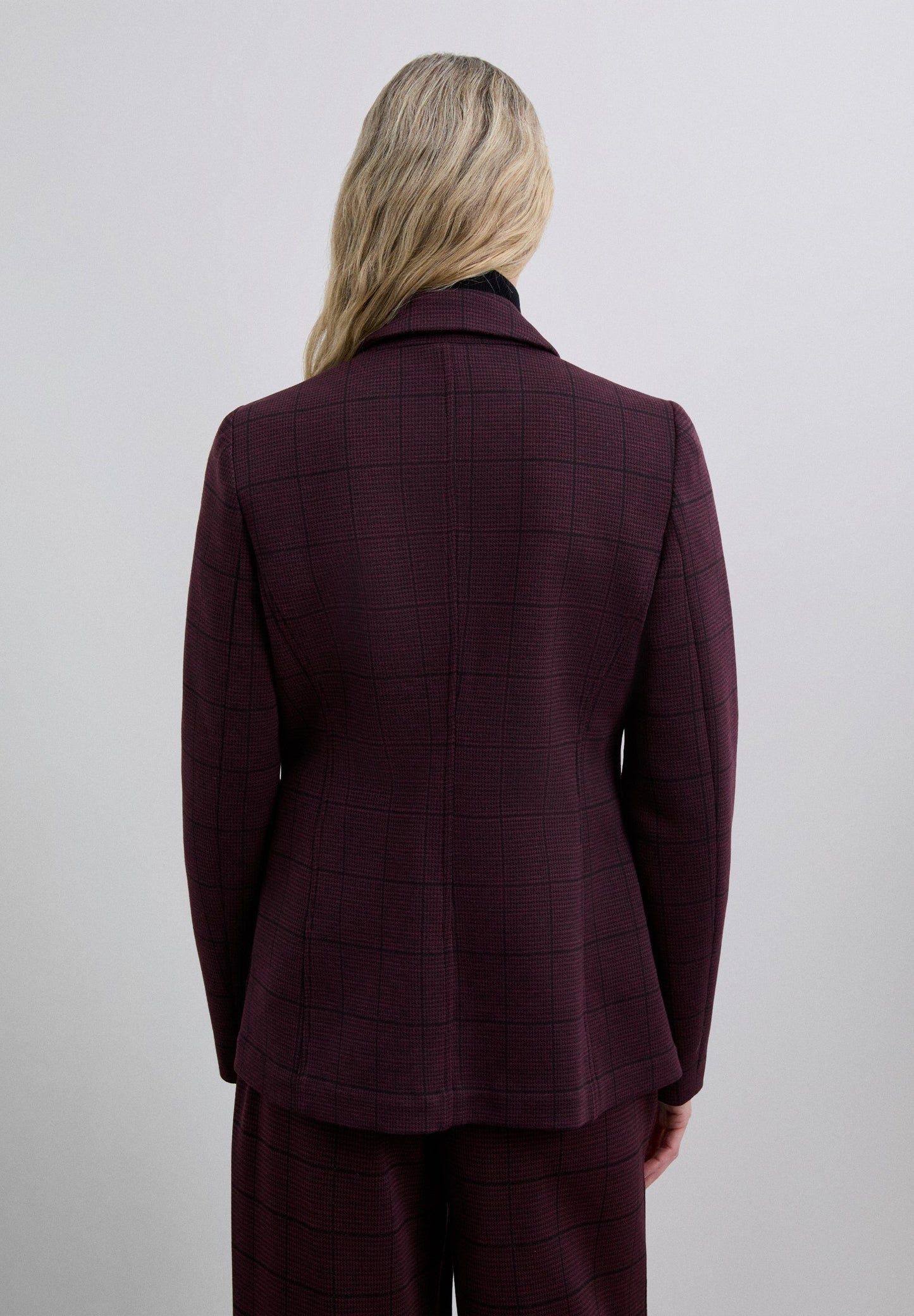 BLAZER BURDEOS CUADROS