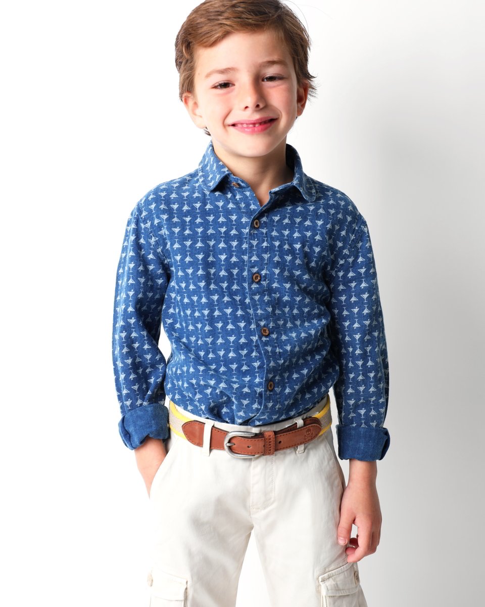 FUNNY SHIRT KIDS INDIGO