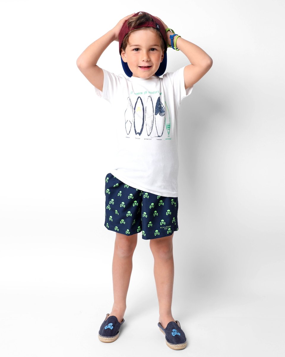 SKULL KIDS SWIMSUIT NAVY