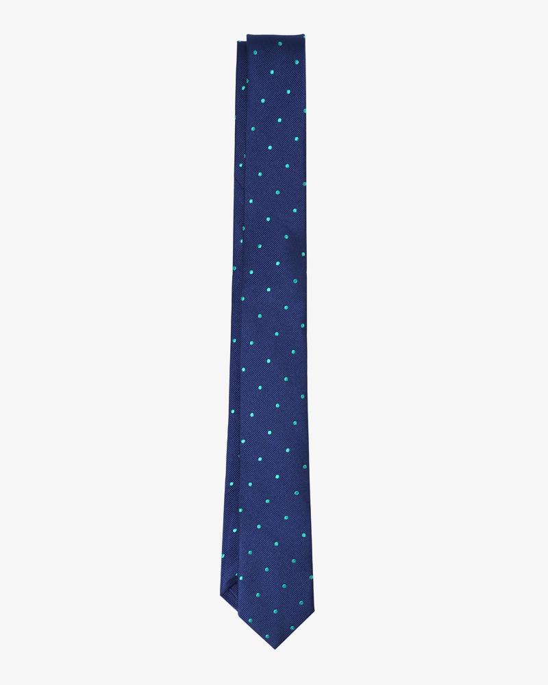 POIS KIDS TIE NAVY DOTS
