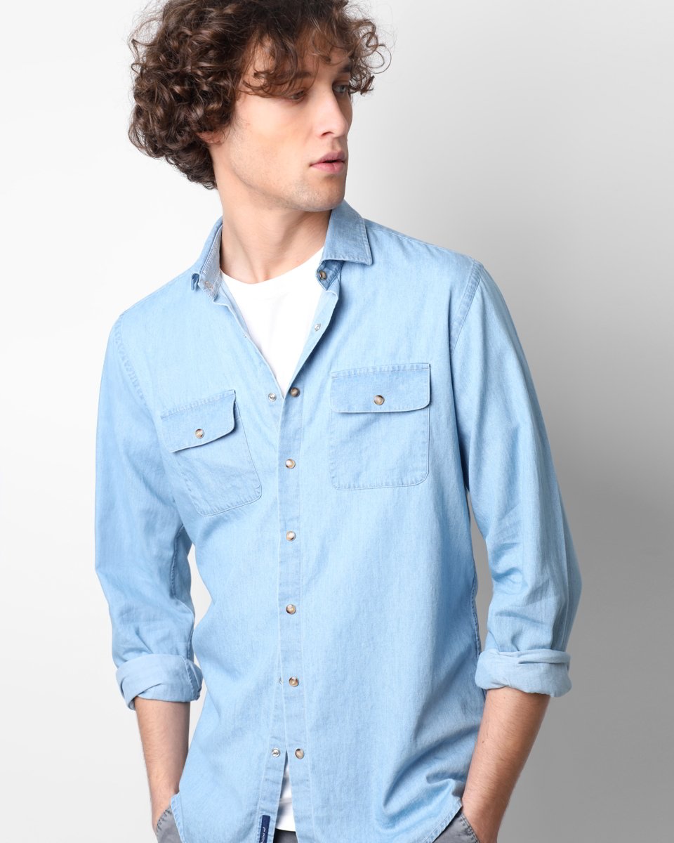 POCKETS DENIM SHIRT DENIM