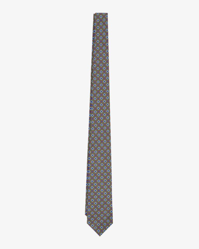 SQUARES TIE KHAKI