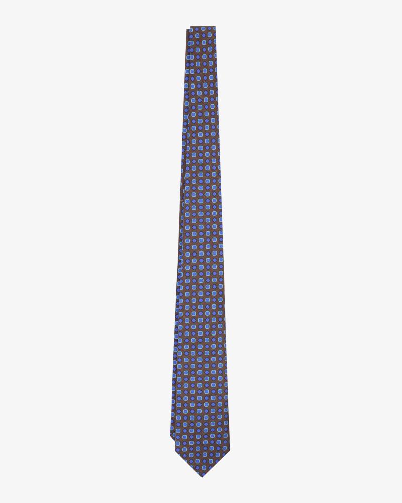 SQUARES TIE BROWN