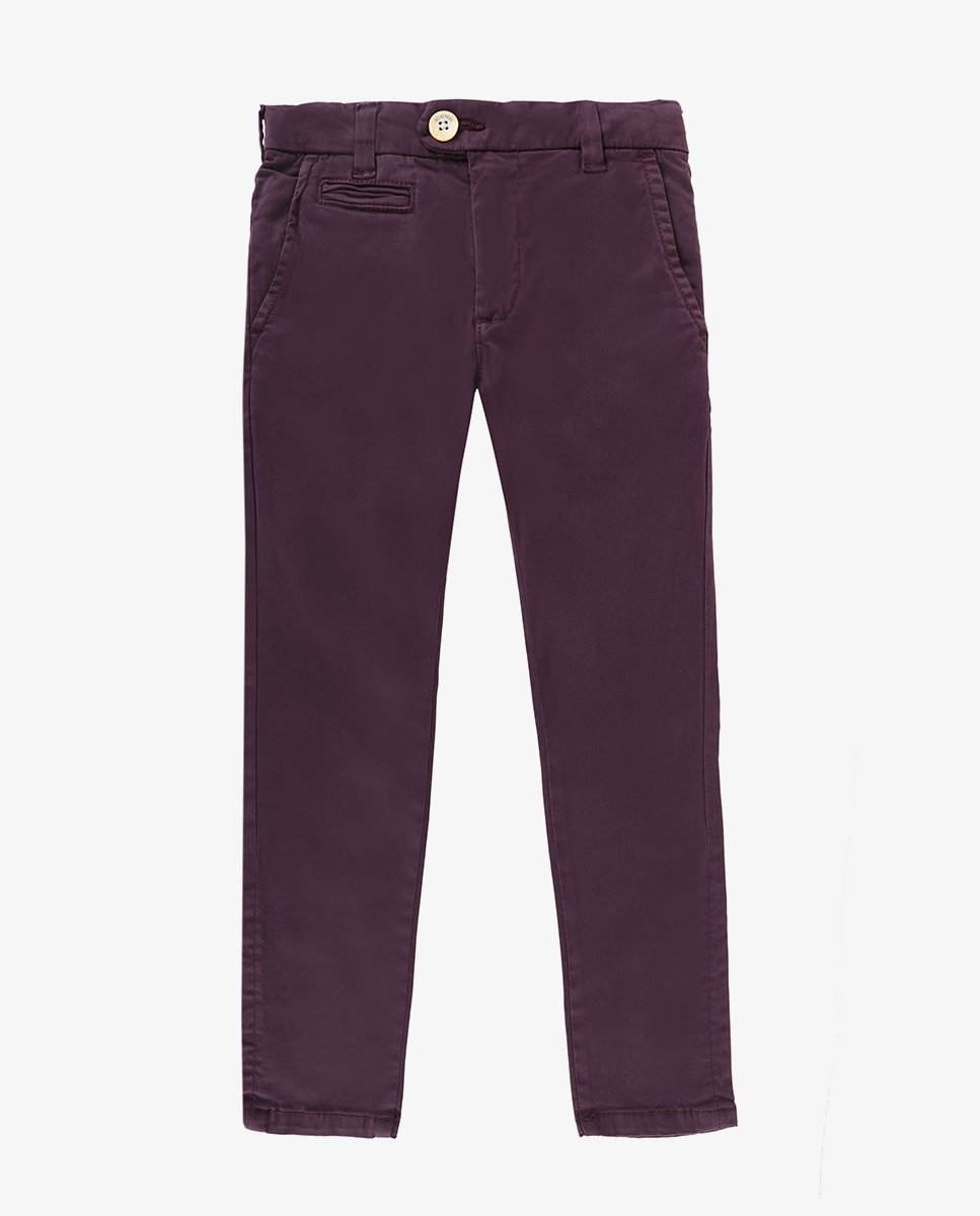 CHINO SC PANT KIDS BURGUNDY