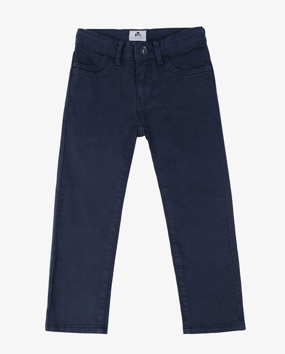 FIVE POCKETS KIDS PANTS NAVY