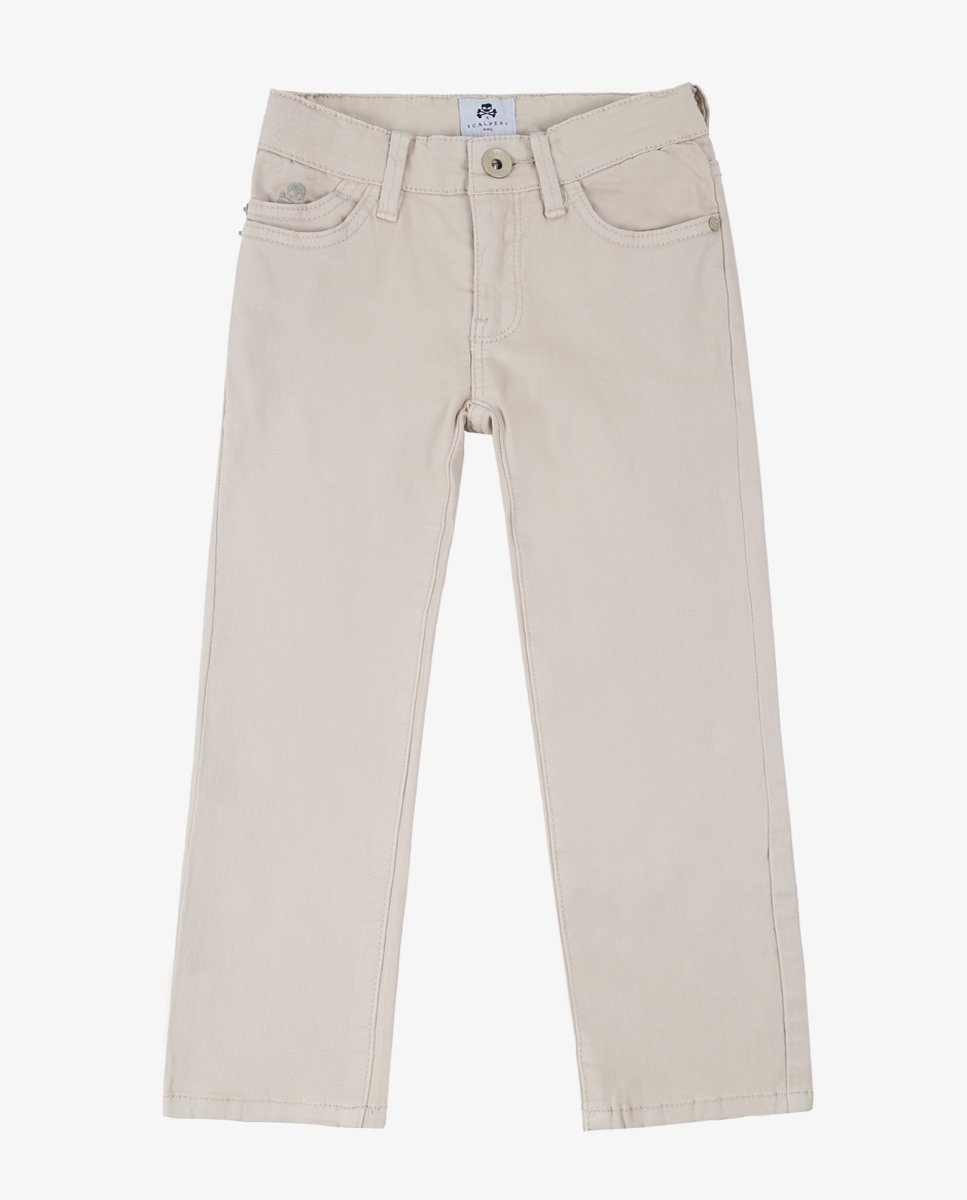 FIVE POCKETS KIDS PANTS BEIGE