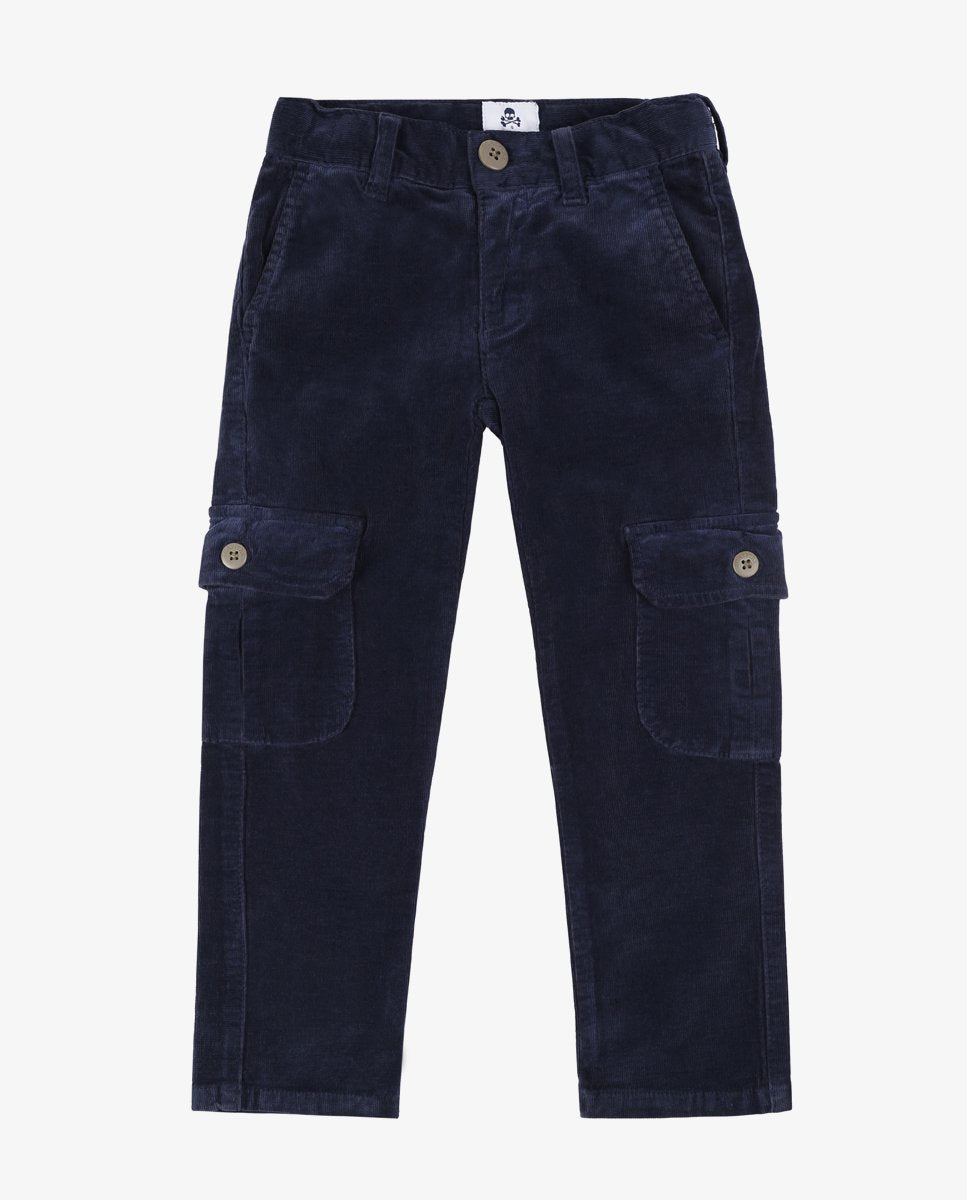 CORDUROY CARGO PANT KIDS NAVY