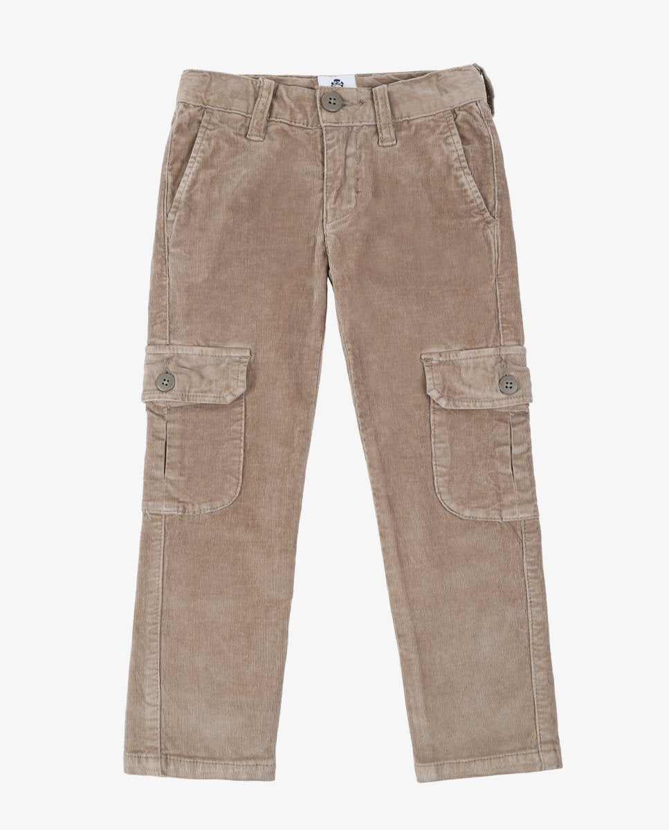 CORDUROY CARGO PANT KIDS TAUPE