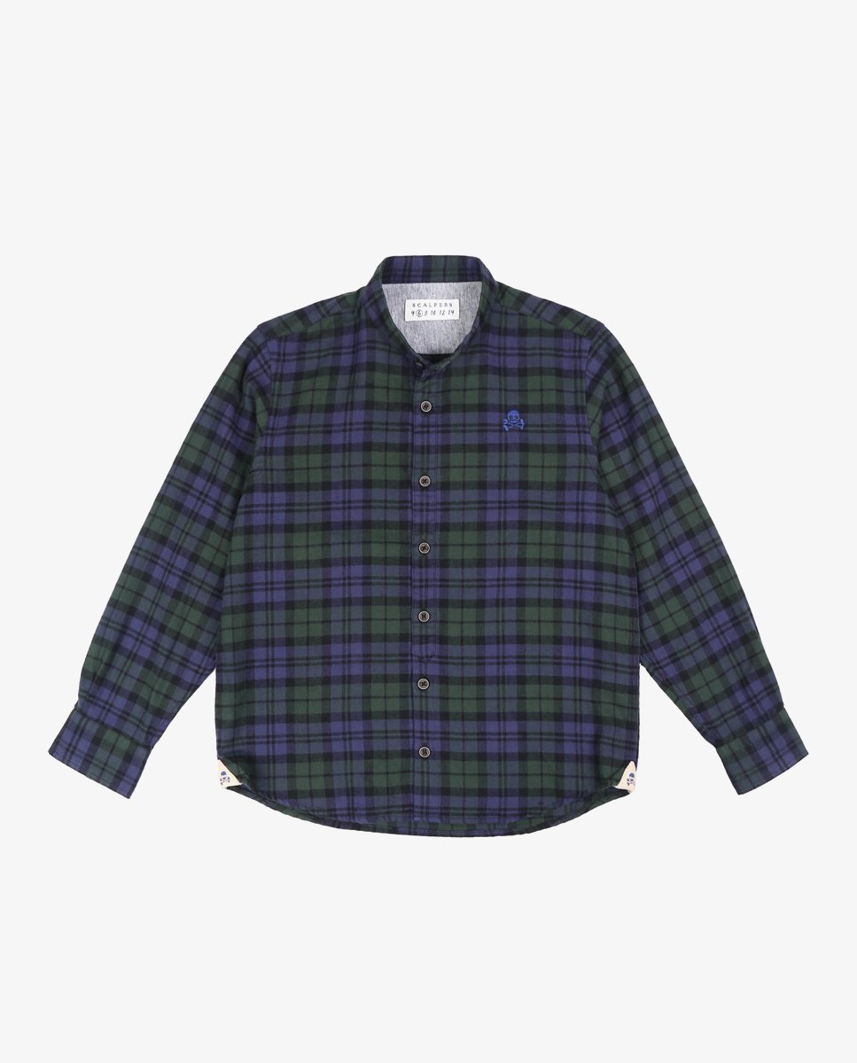 MAO ALPINE TARTAN SHIRT KIDS GREEN