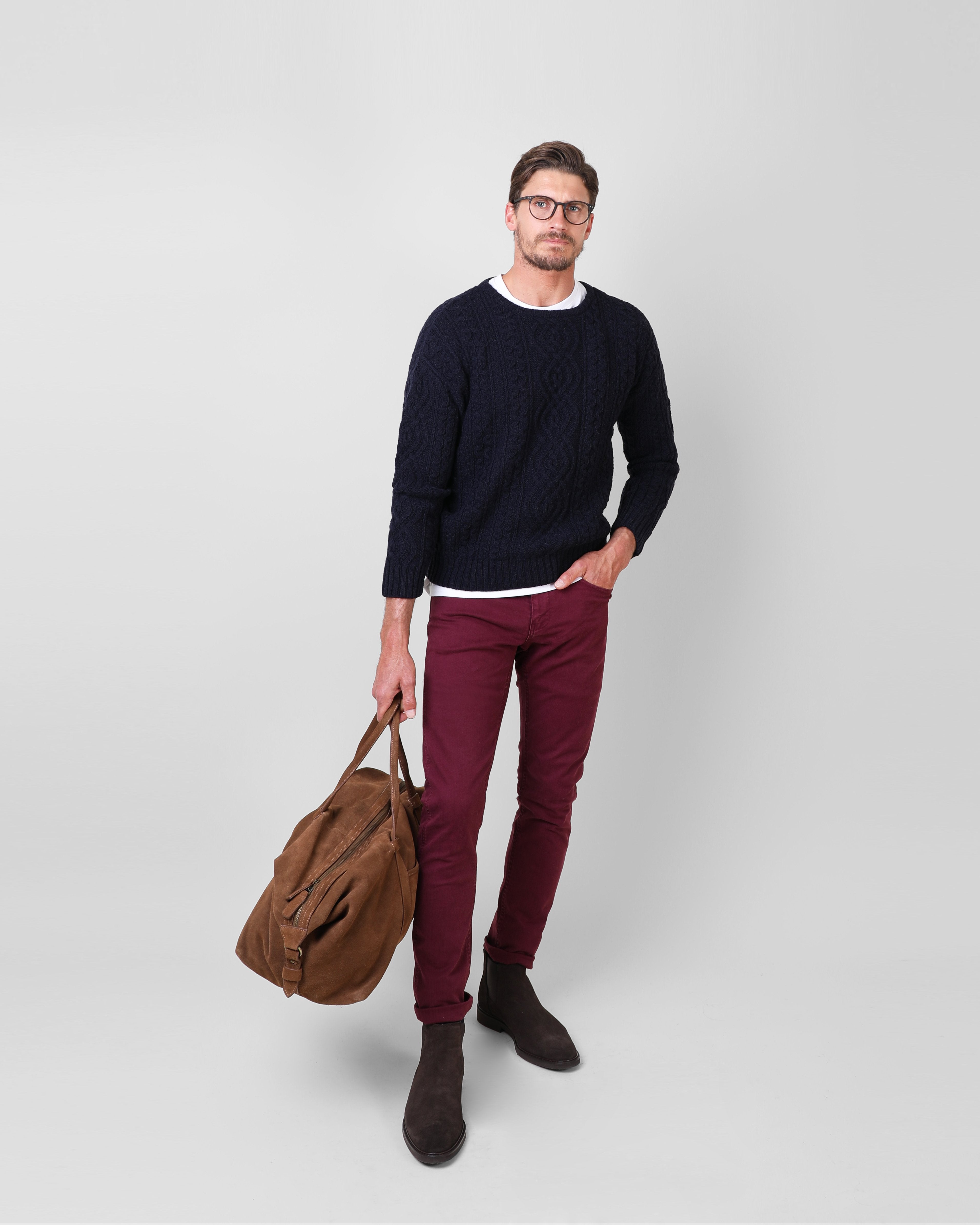 FIVE POCKETS PANTS BURGUNDY