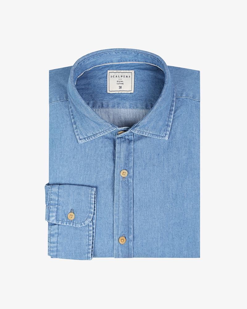 ORIGINAL DENIM F.SHIRT INDIGO BLEACH