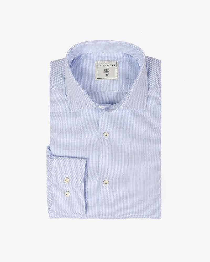 ETON K SHIRT SKYBLUE CHECK