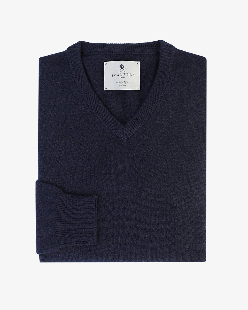 CASHMERE V-NECK NAVY VIGORÉ