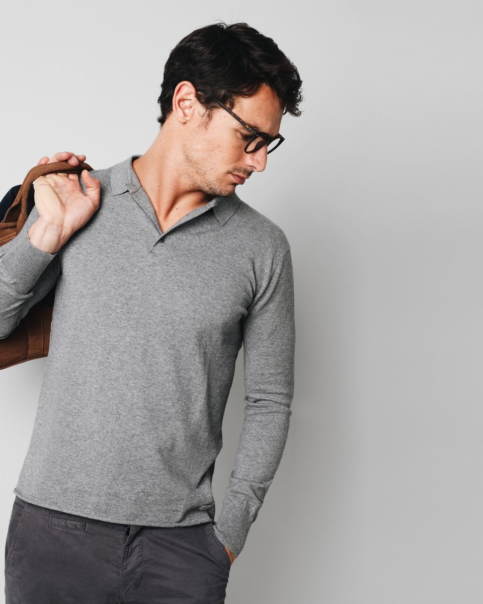 LS POLO TRICOT GREY VIGORÉ