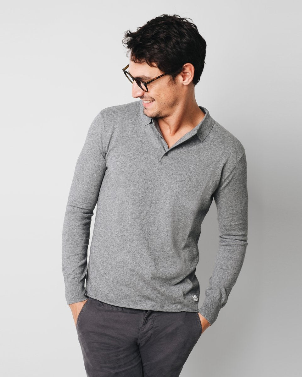 LS POLO TRICOT GREY VIGORÉ
