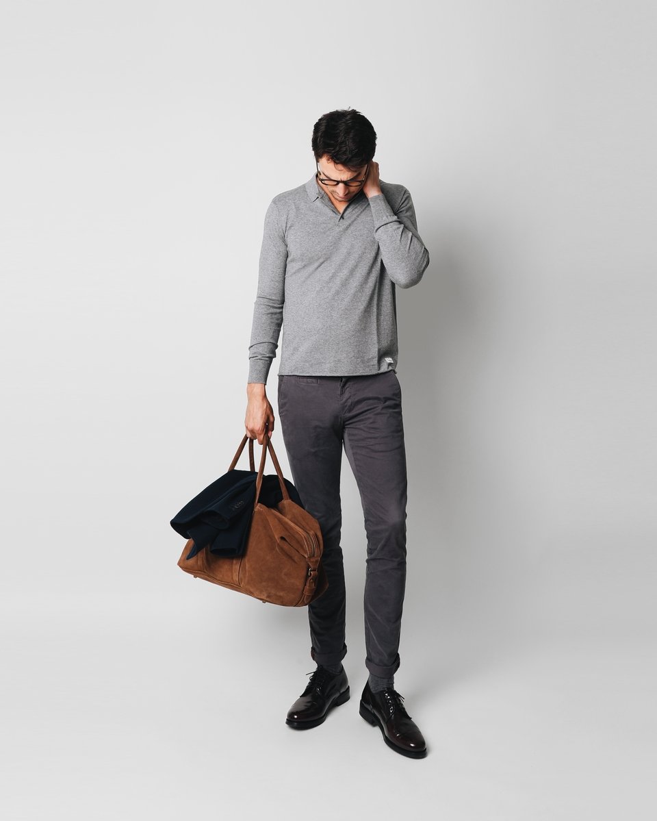 LS POLO TRICOT GREY VIGORÉ