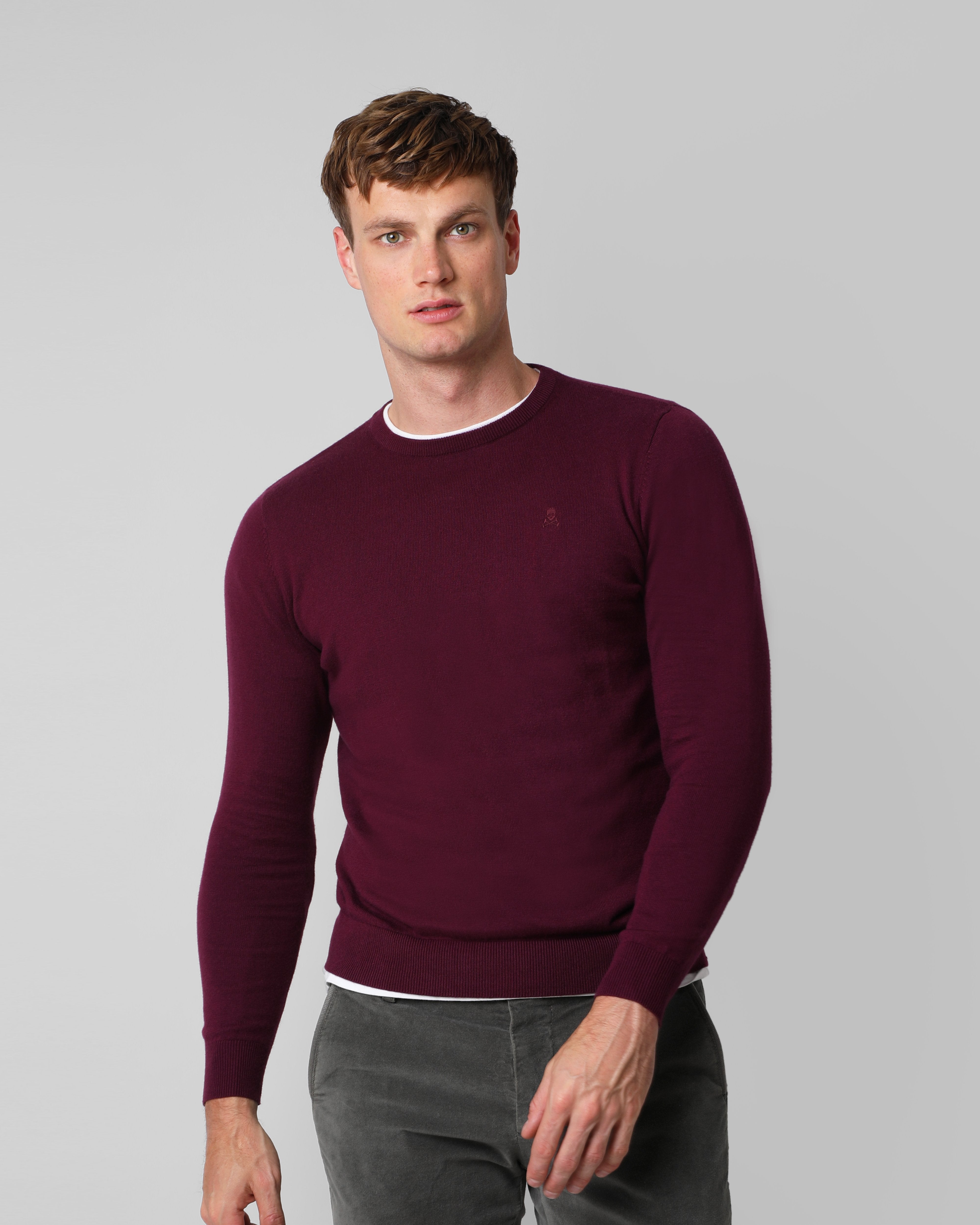 ROUND NECK BURGUNDY
