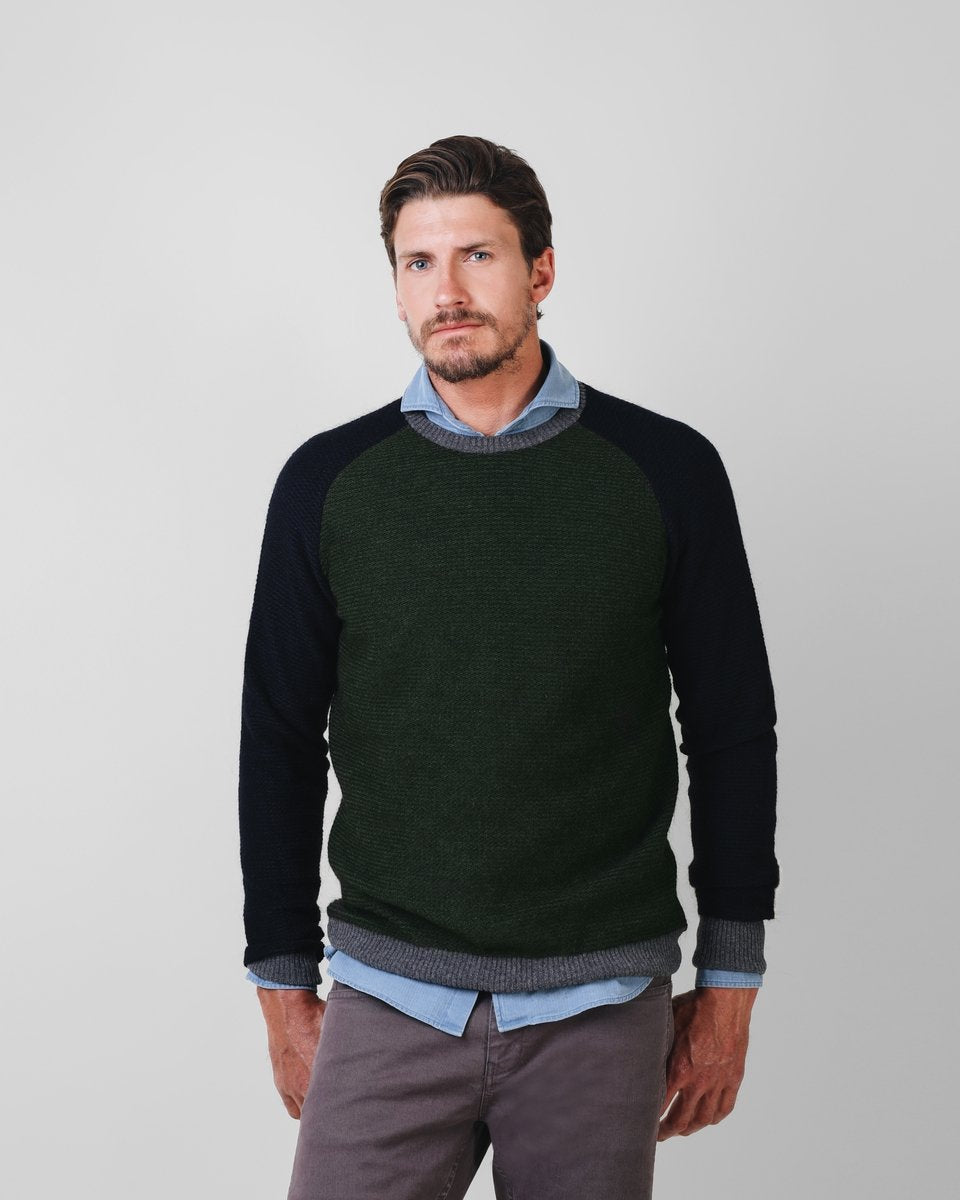 BLOCK TURBO RAGLAN TRICOT KHAKI