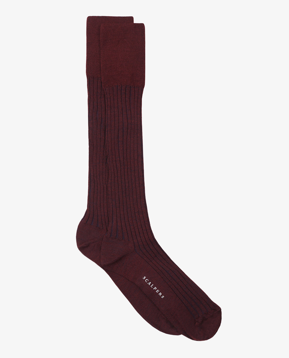 GANDINI SOCKS BURGUNDY