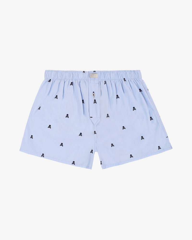 SKULL PLAIN BOXER SKYBLUE