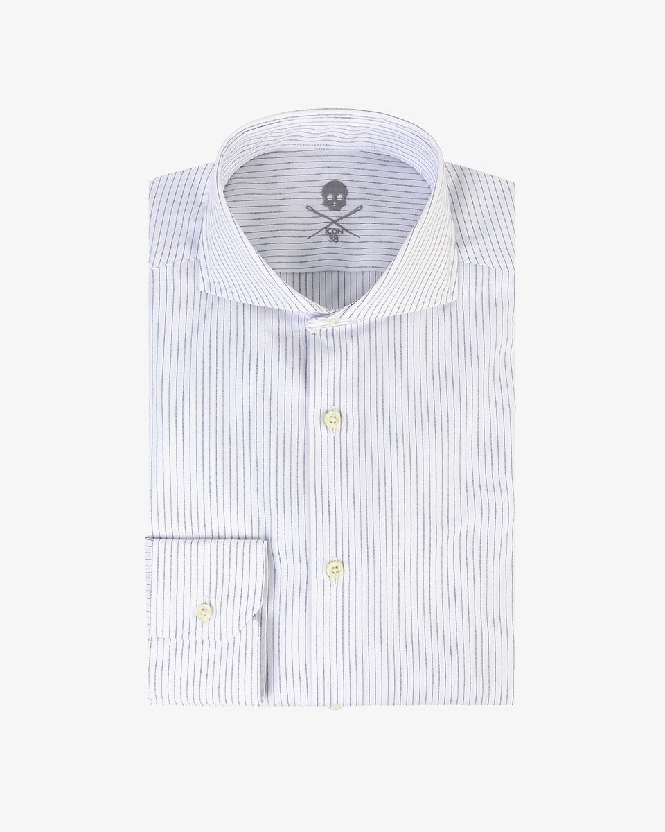 ICON PAUL SHIRT NAVY STRIPES