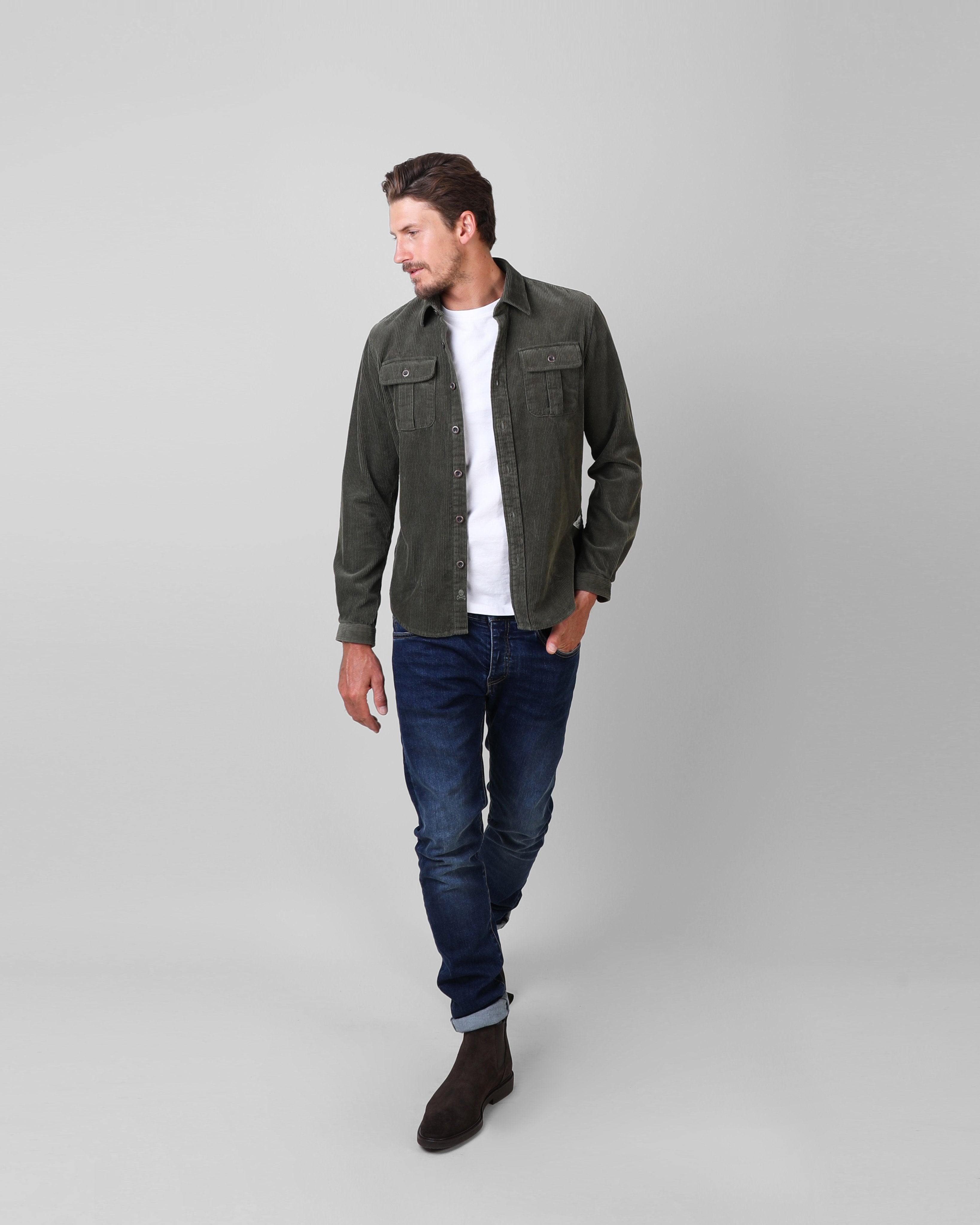 NILL CORDUROY OVERSHIRT KHAKI
