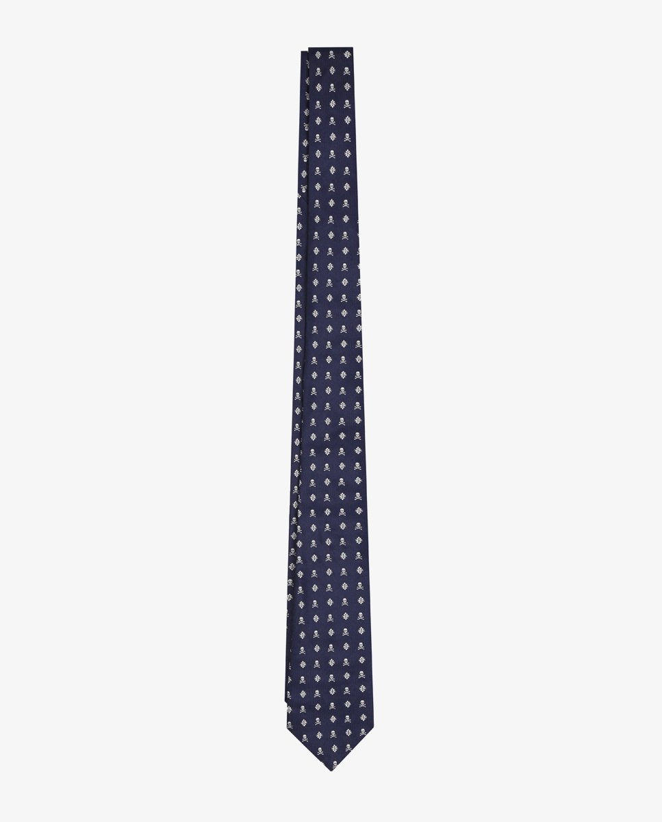 CEREMONY II SKULL TIE BLUE NAVY