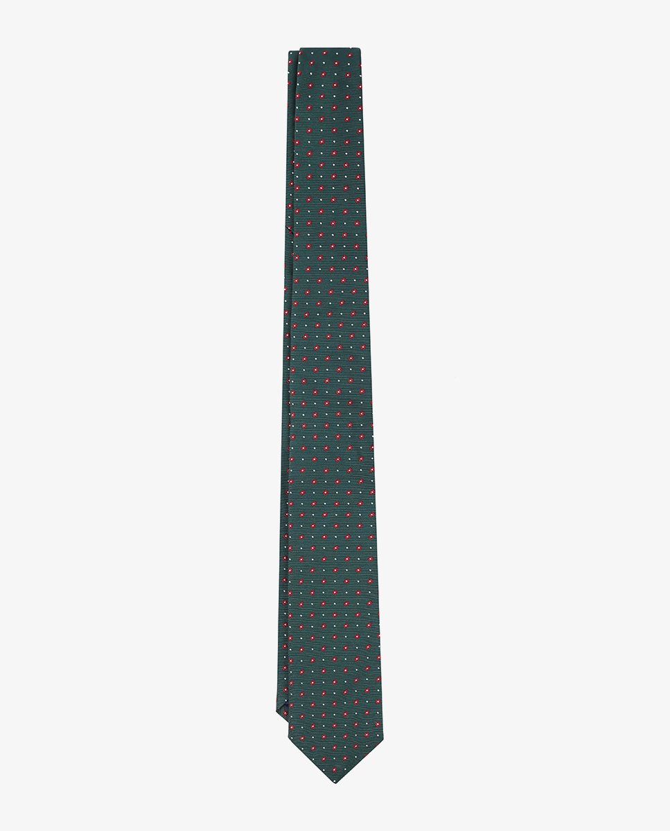 MONZA TIE GREEN DOTS