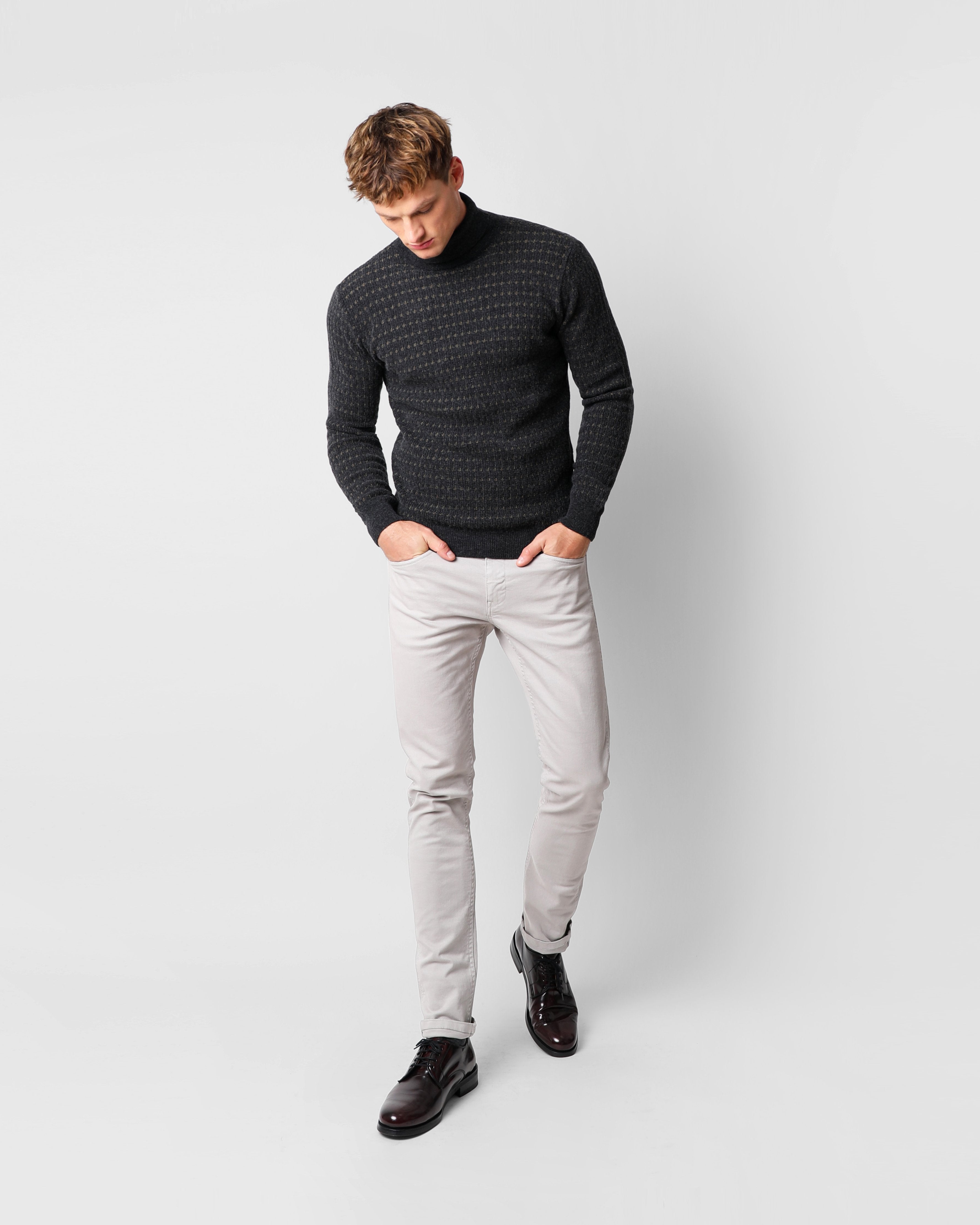 MOSS ROLL TRICOT GREY