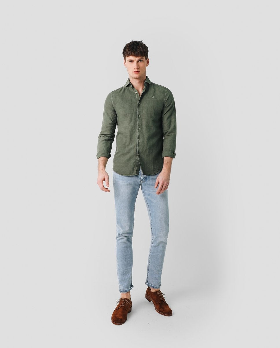 CAMISA LINO CALAVERA