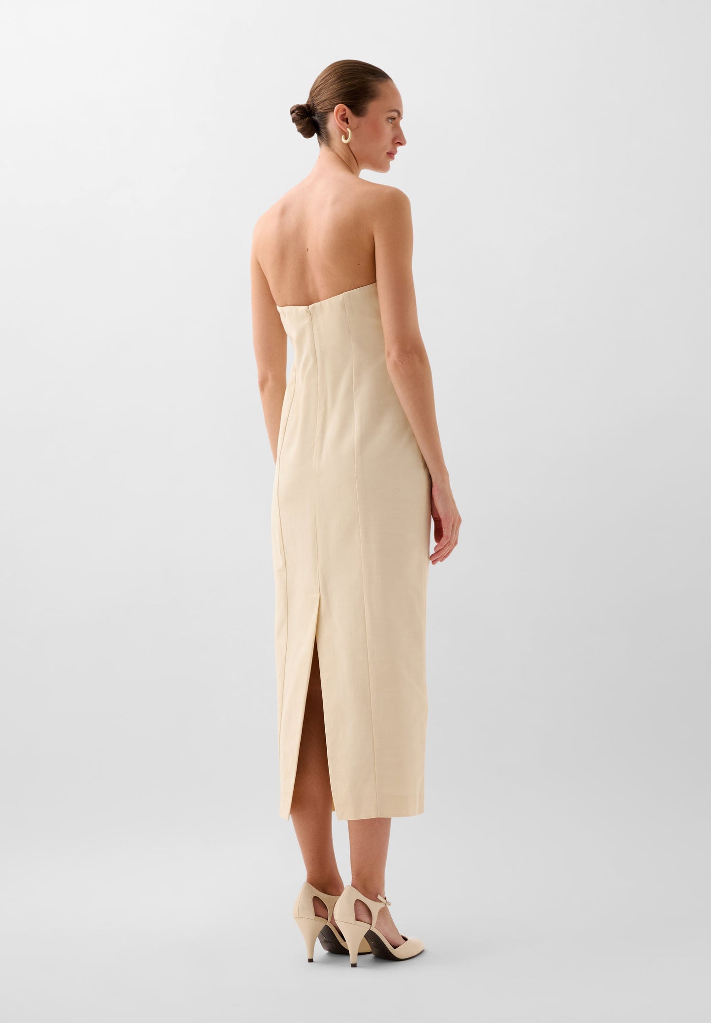 VESTIDO PINZAS ABERTURA