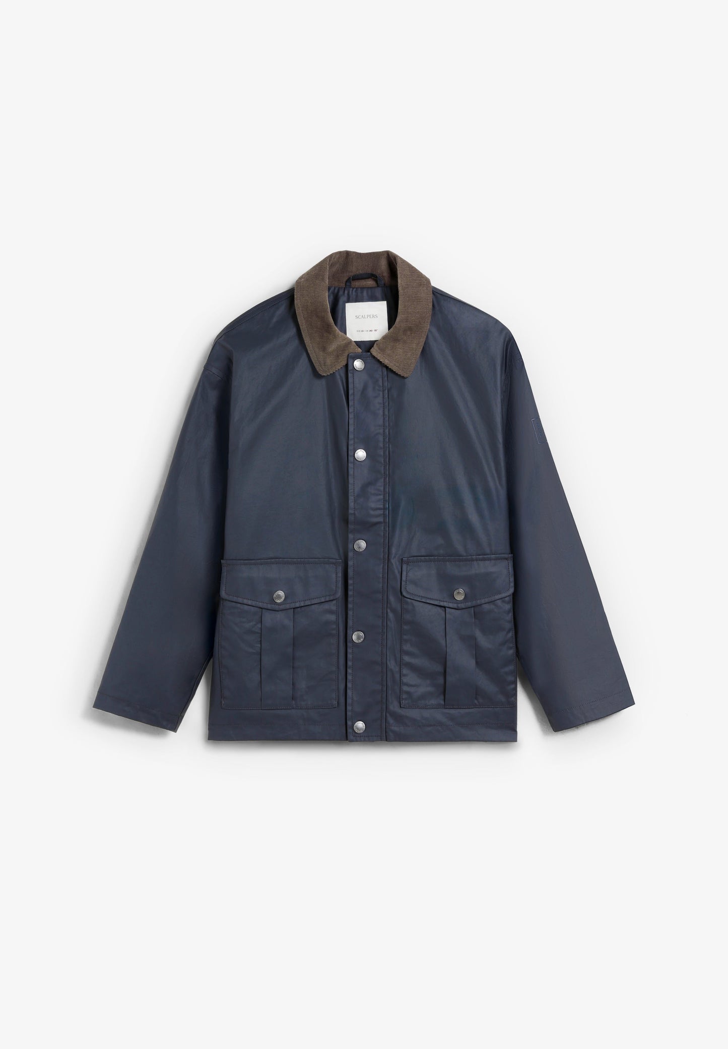 CHAQUETA CUELLO CONTRASTE PANA