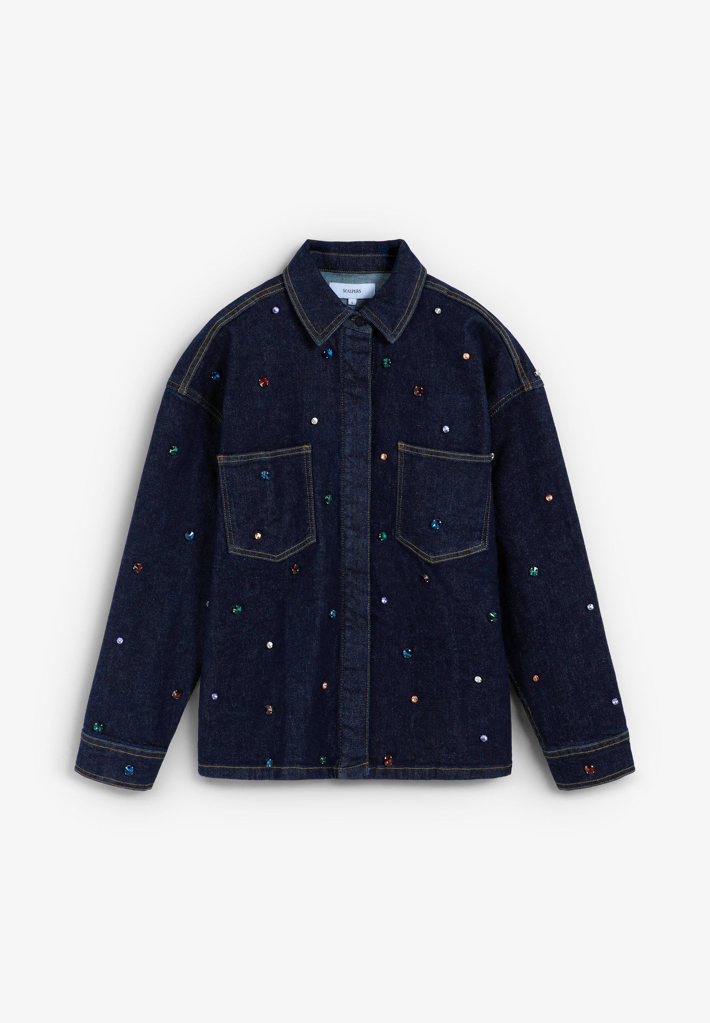 CHAQUETA DENIM CON ABALORIOS