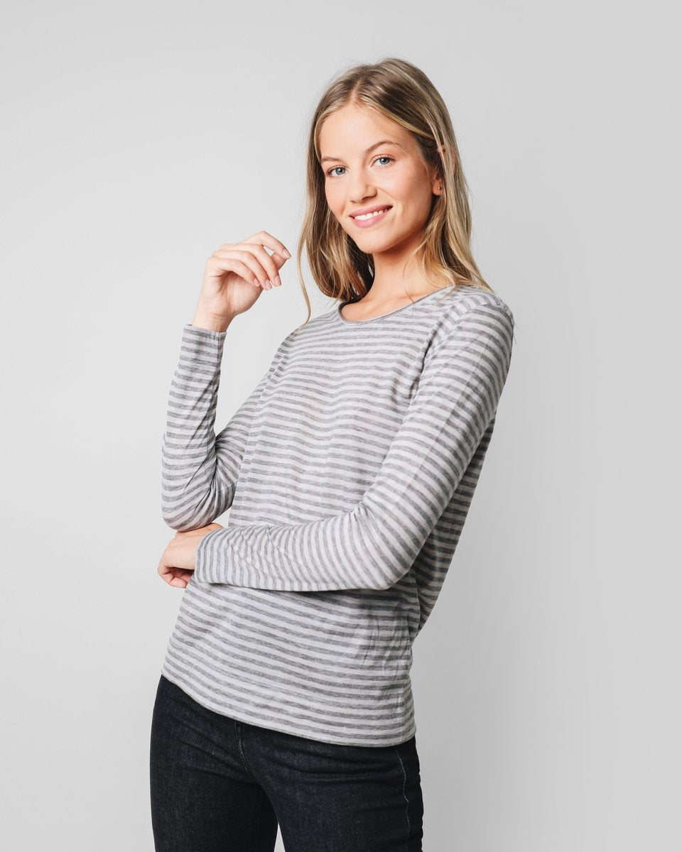 CAMISETA RAYAS MANGA LARGA