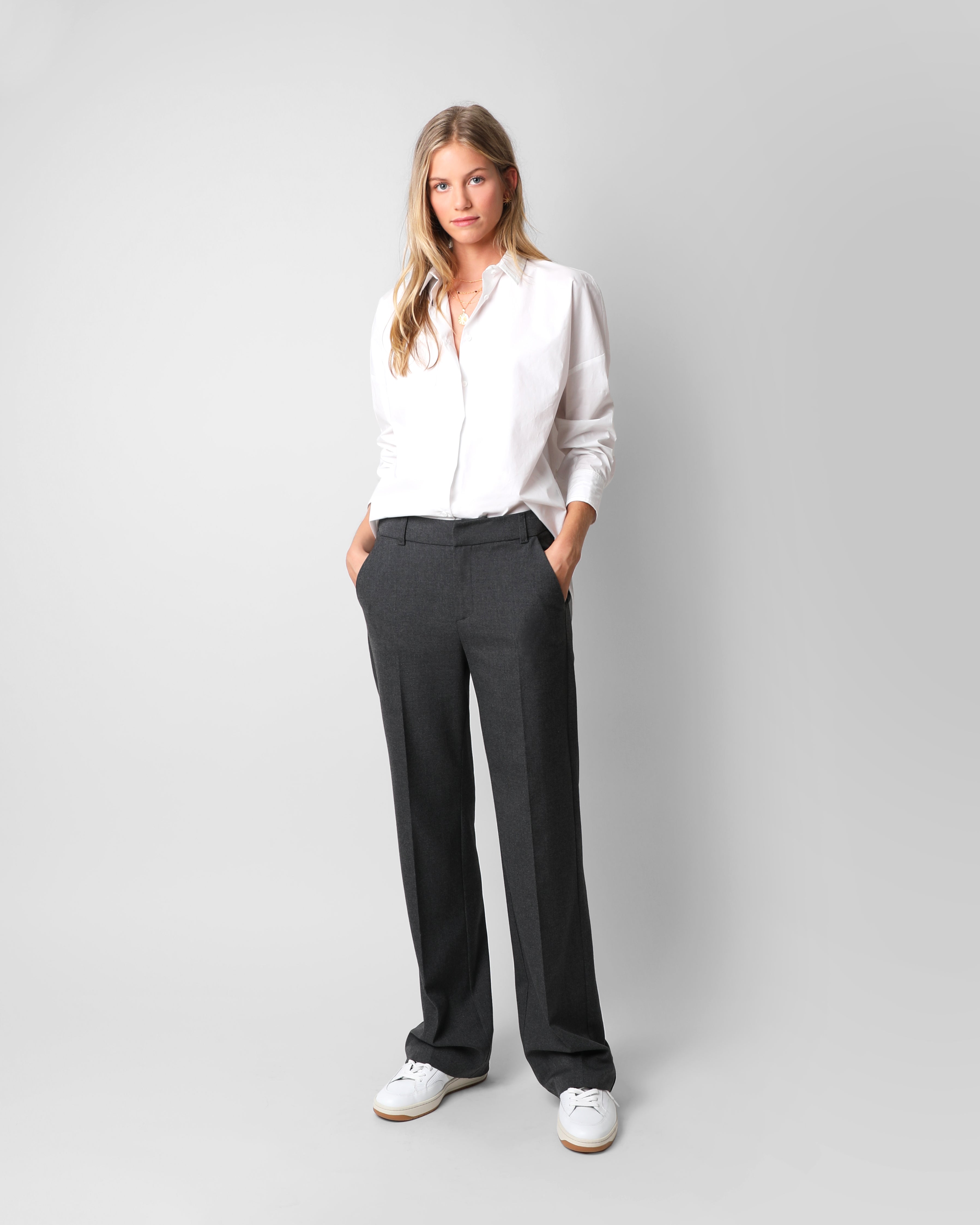 PANTALÓN TRAJE PATA ANCHA MARENGO