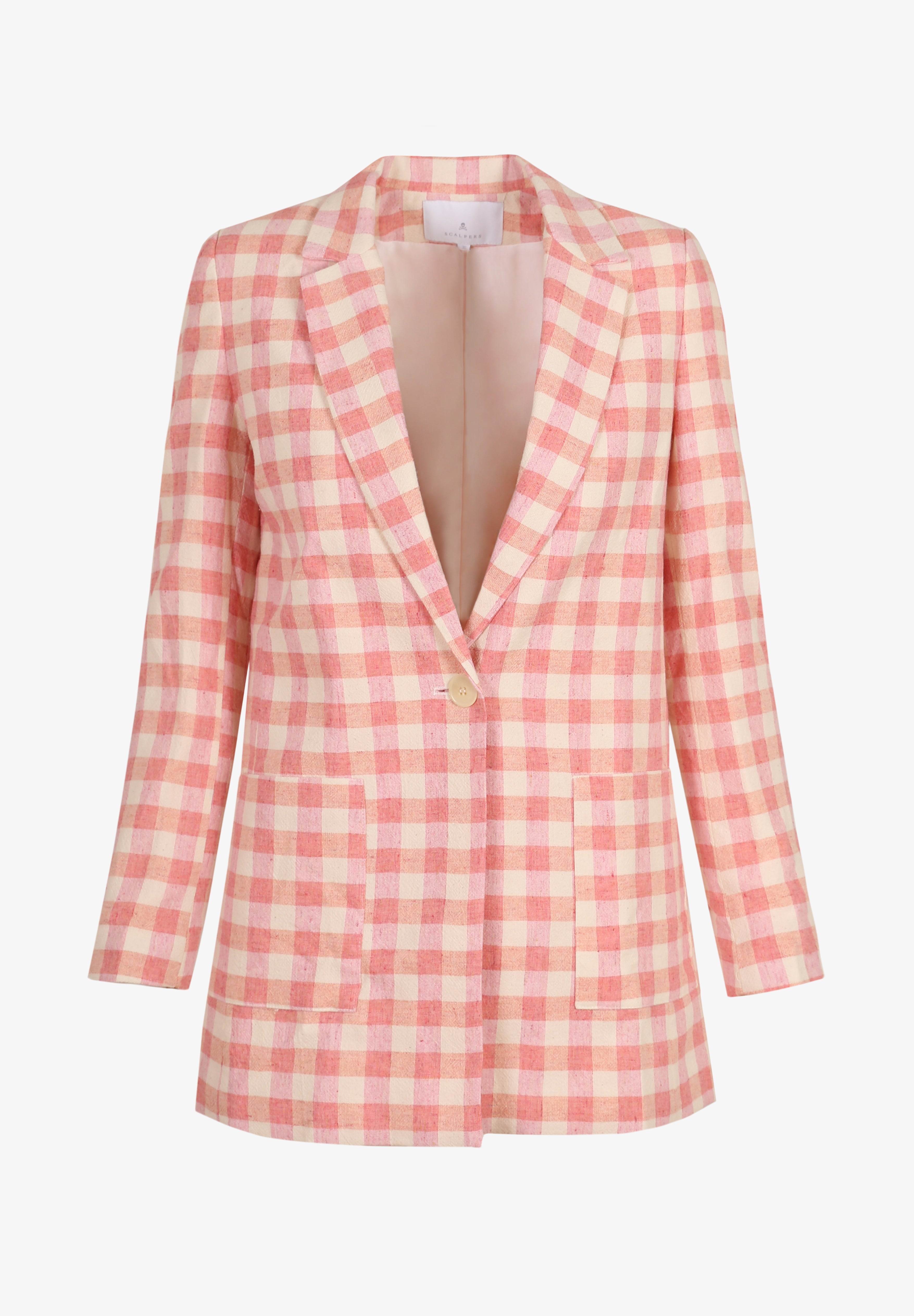 BLAZER CUADROS VICHY ROSA